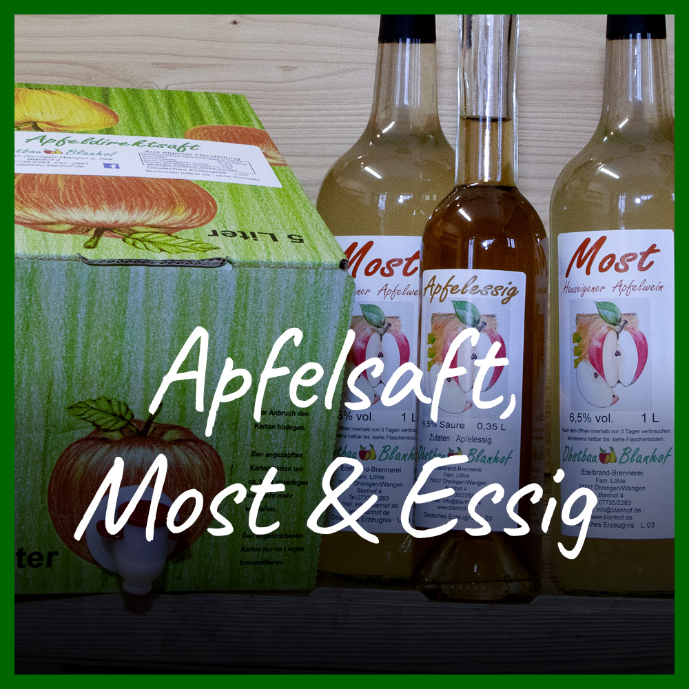 Obstbau Blanhof Apfelsaft, Most und Apfelessig